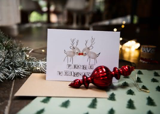 Second Ave Weihnachtskarte Mit Bärenmotiv – 210x148 Mm, 350 G/m² Leinenkarton, Mit Umschlag